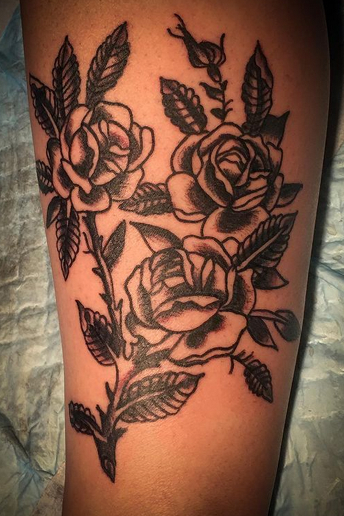 Traditional tattoo piece by Camelot Rose