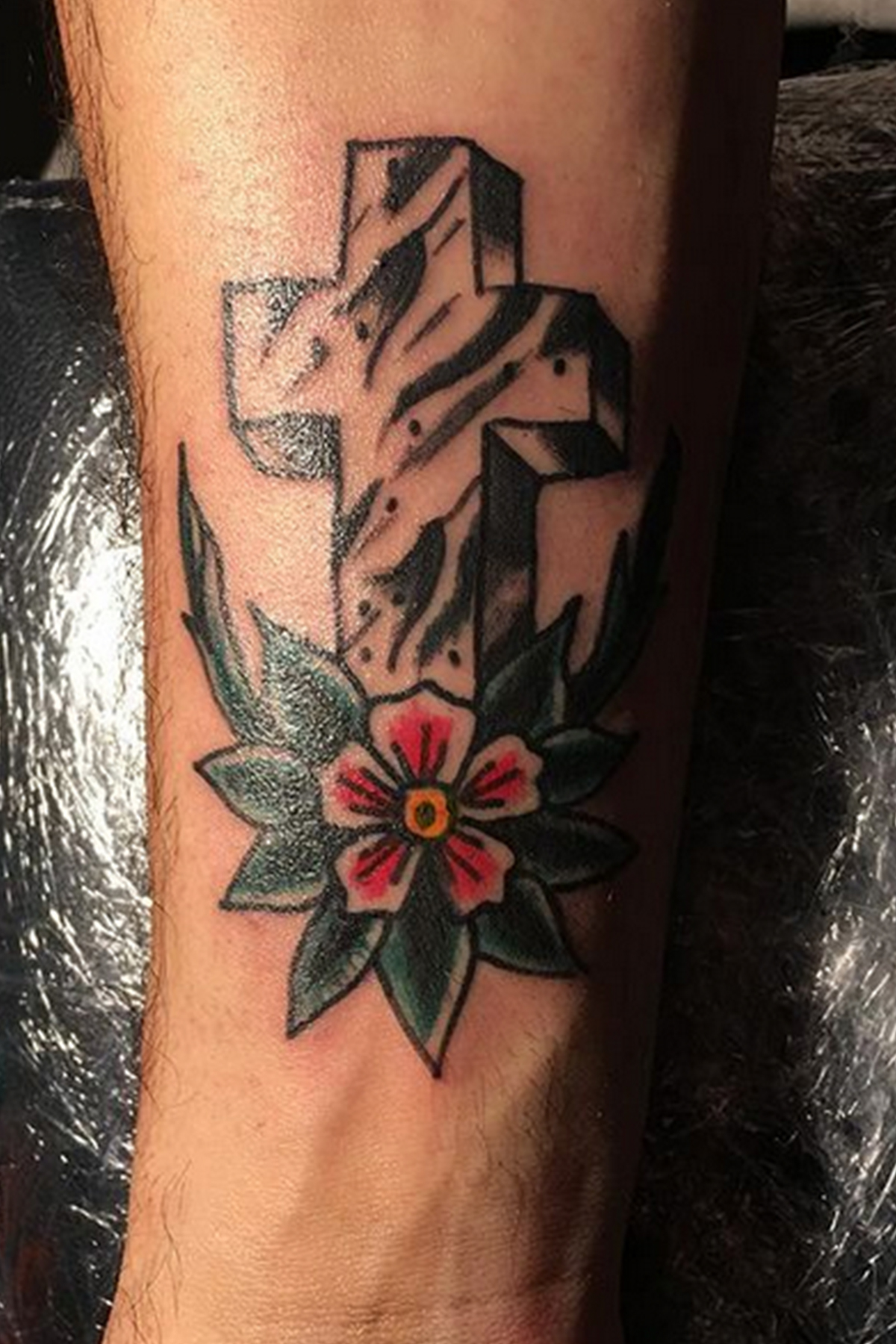 Traditional tattoo piece by Camelot Rose