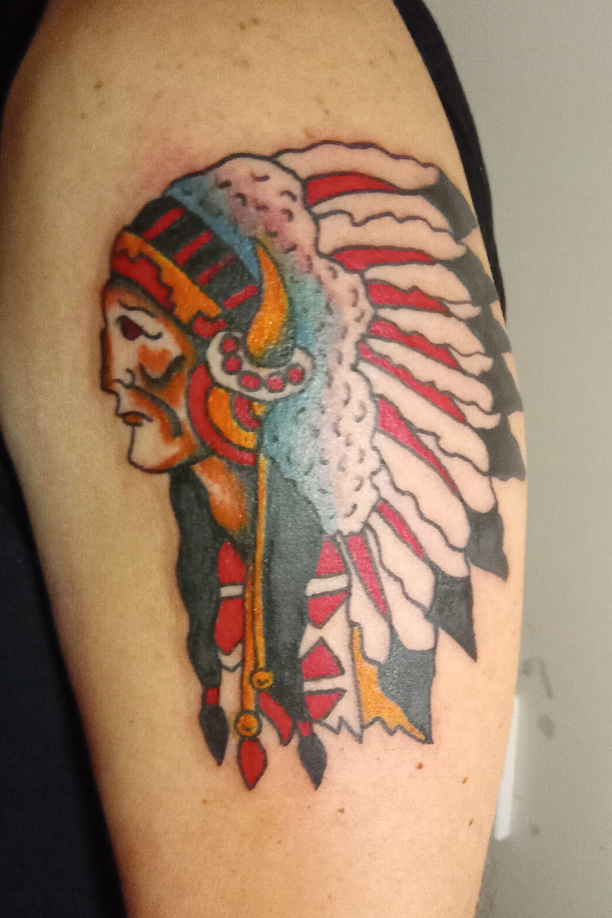 Traditional tattoo piece by Camelot Rose
