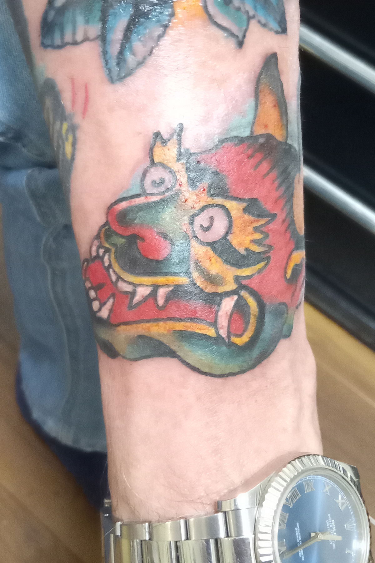 Traditional tattoo piece by Camelot Rose